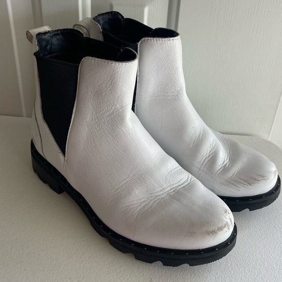 Sorel Women's Lennox Chelsea Rain Boot Waterproof Leather Boots - Picture 1 of 9